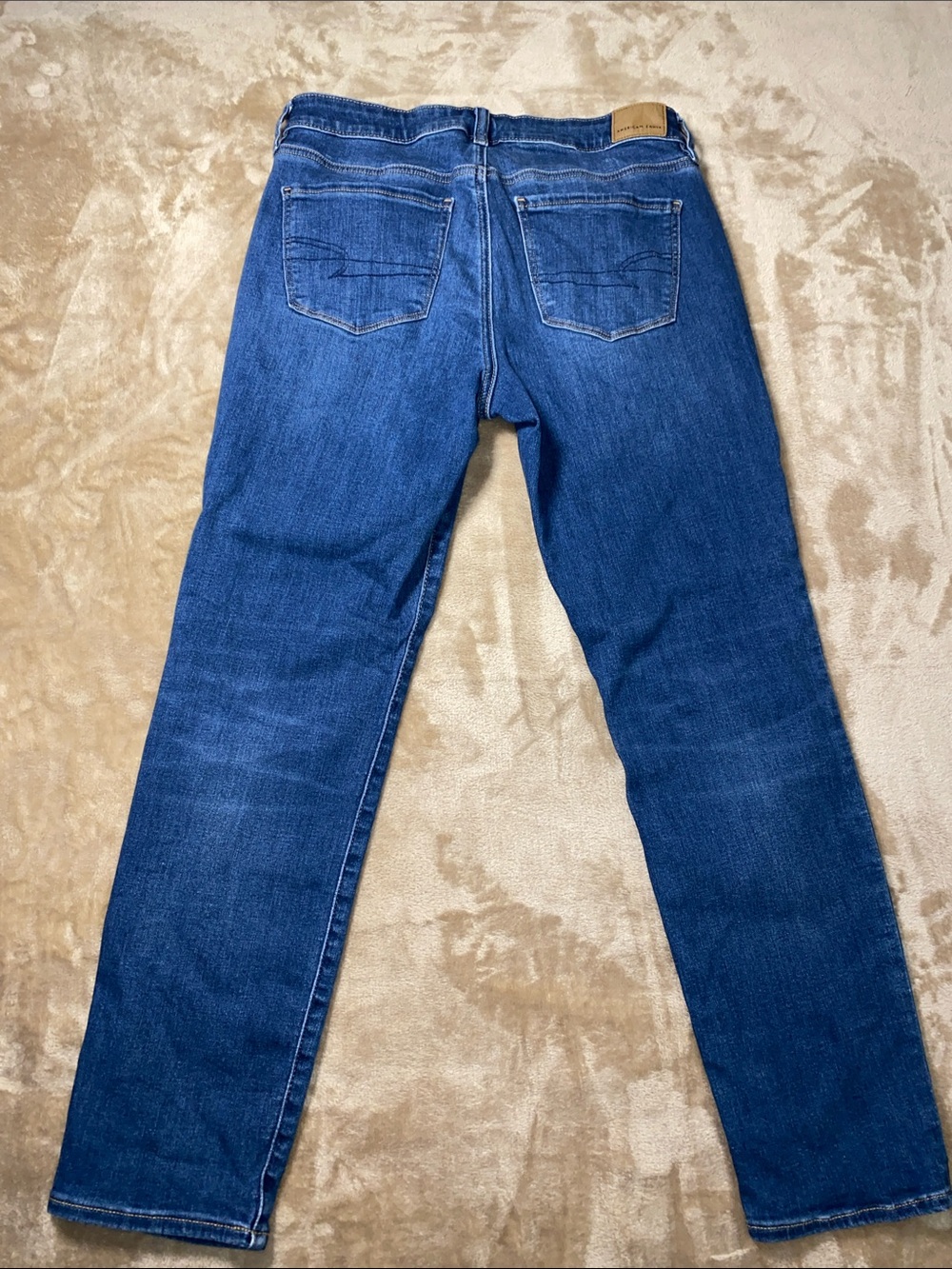 American Eagle Outfitters Women's Skinny Jeans in Dark Blue Denim - Picture 5 of 5